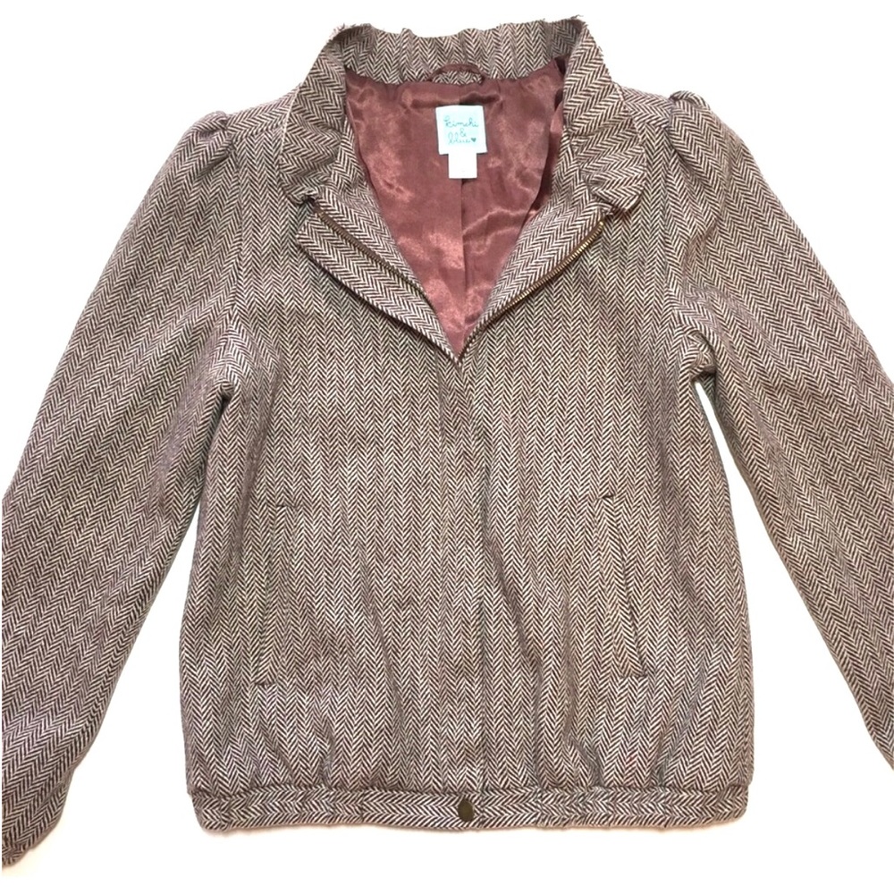 KIMCHI BLUE  Wool Blend Herringbone Tweed Jacket